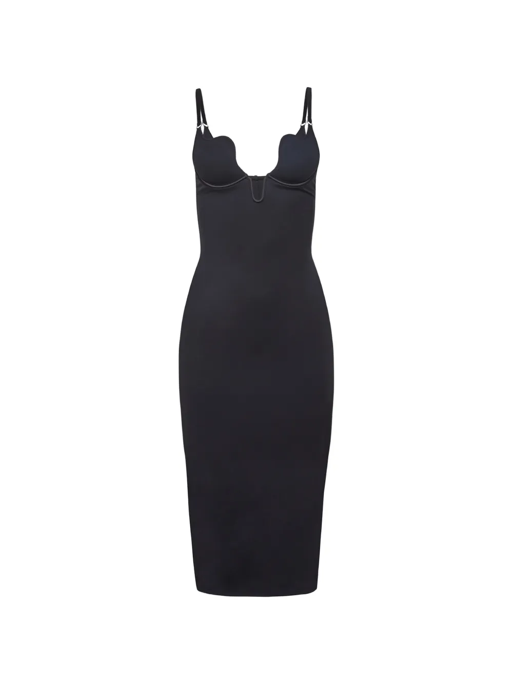 Fleur Du Mal Seduce U-Plunge midi dress - Nero