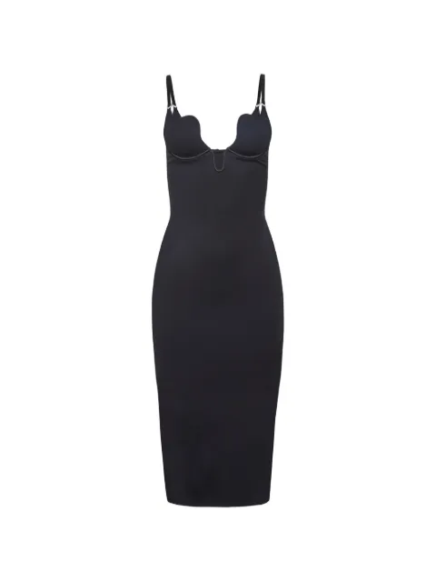 Fleur Du Mal Seduce U-Plunge midi dress