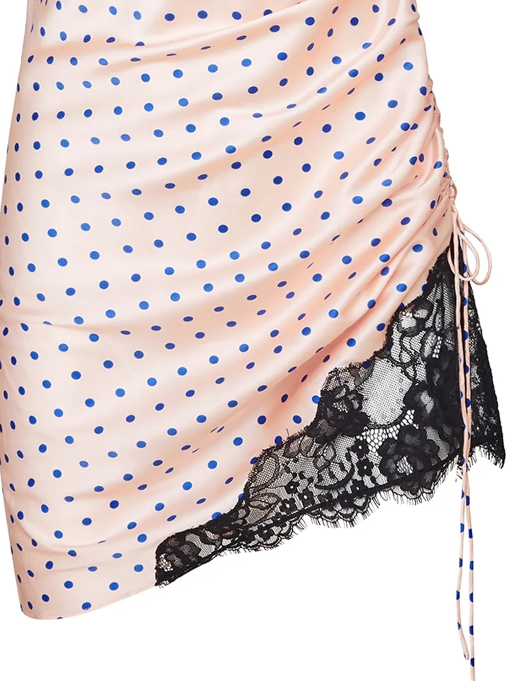 Fleur Du Mal Mini-jurk met afwerking van kant en stippen Roze