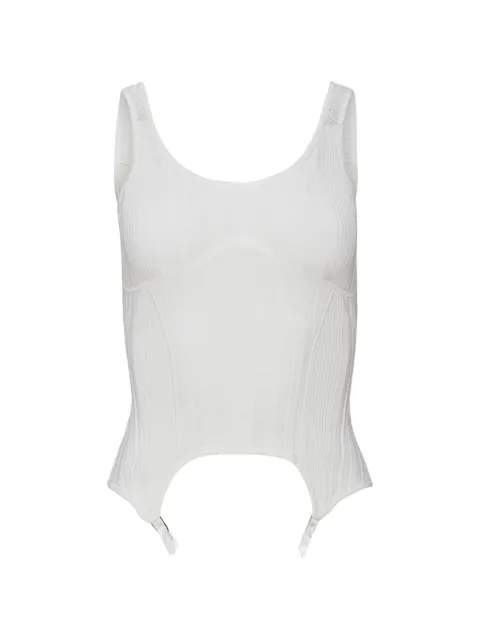 Fleur Du Mal Garter ribbed top