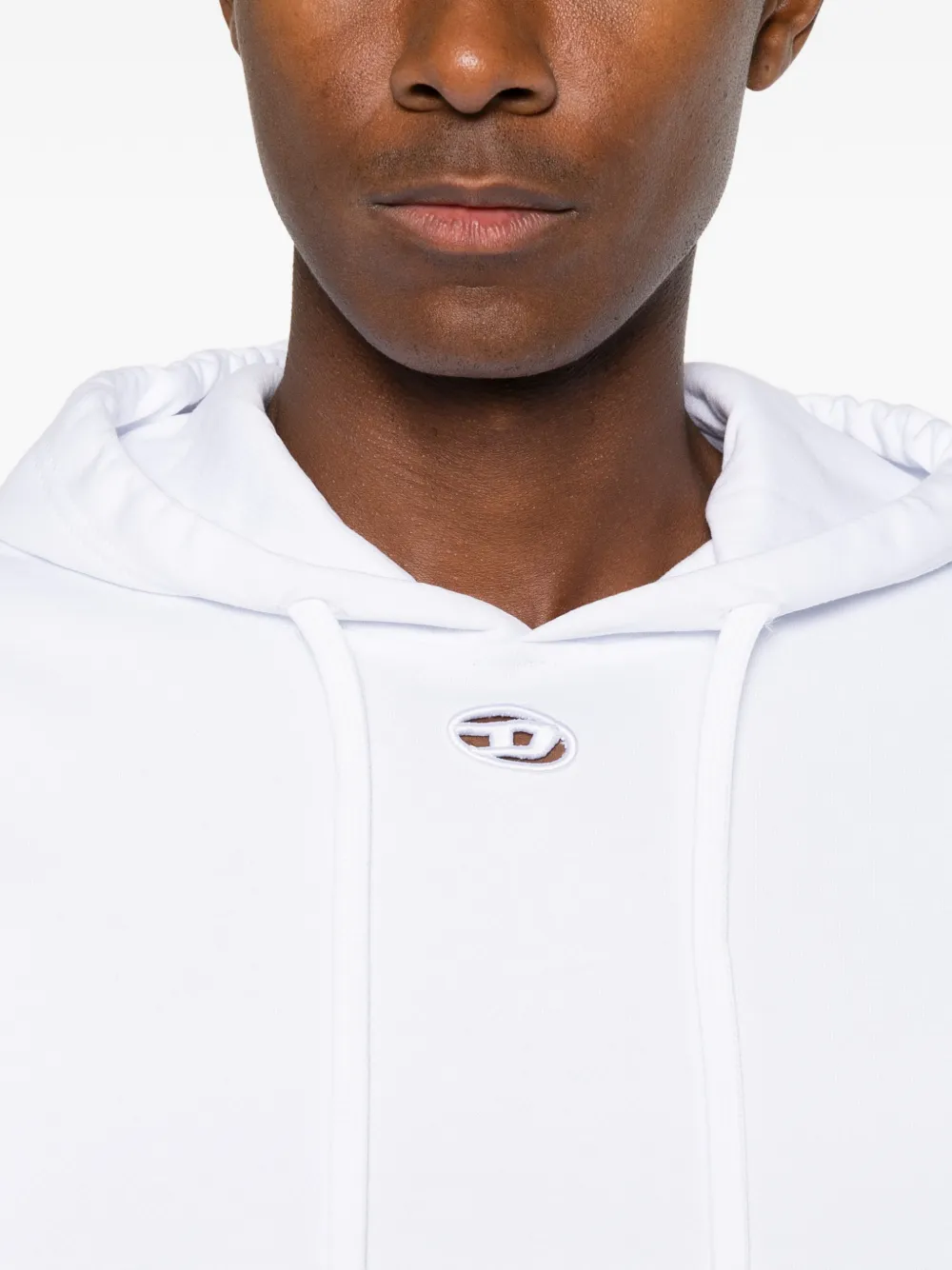 Diesel Hoodie met trekkoord Wit