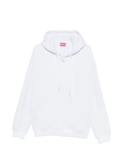 Diesel logo-plaque drawstring hoodie