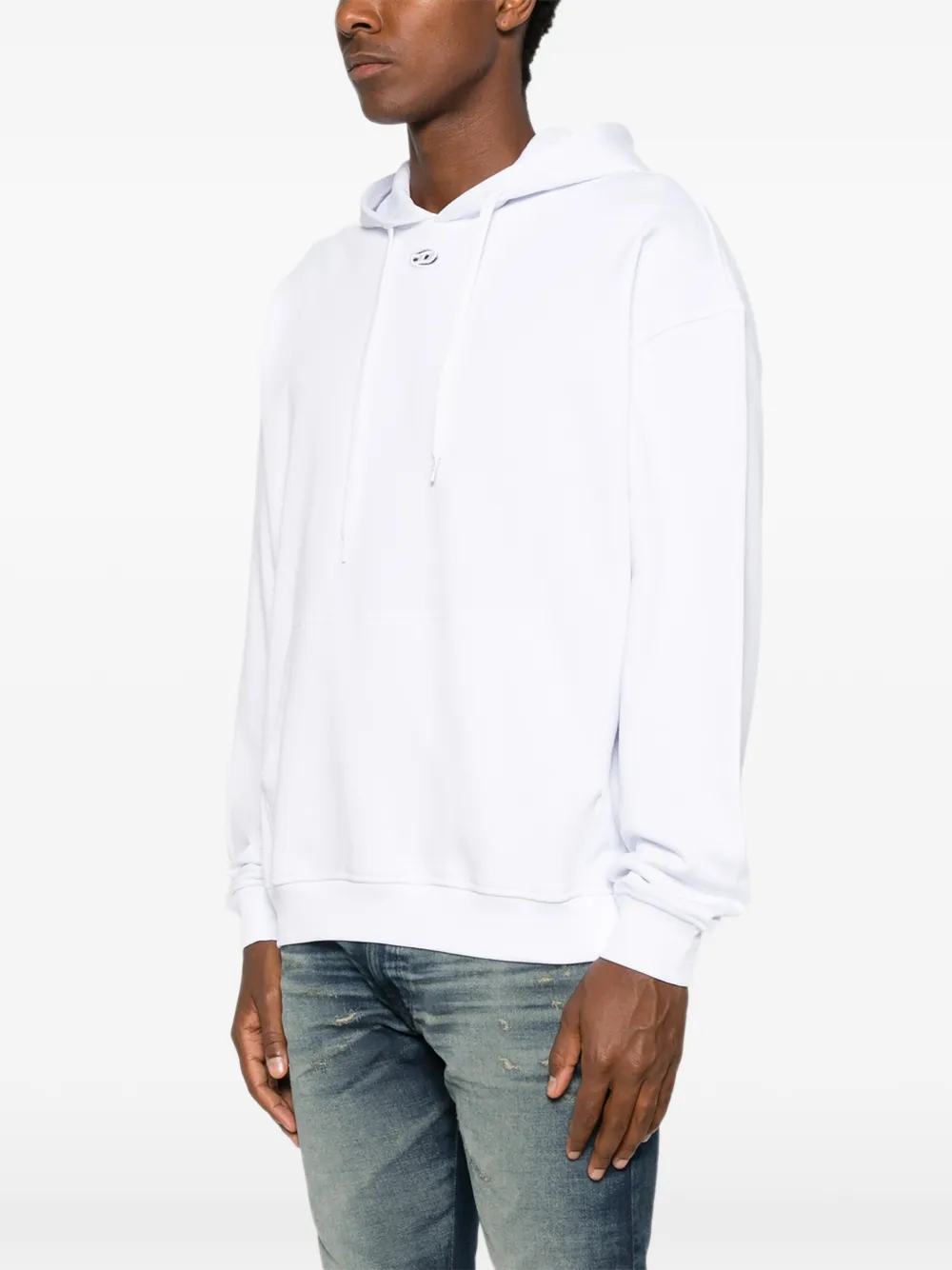 Diesel Hoodie met trekkoord Wit