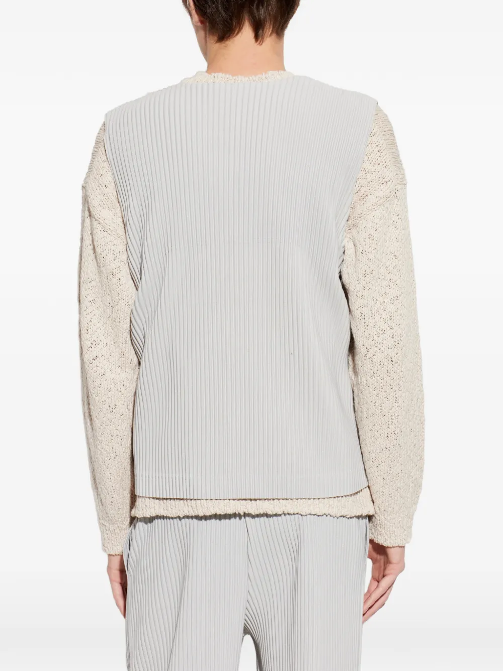Homme Plissé Issey Miyake Geplooide button-up spencer Grijs