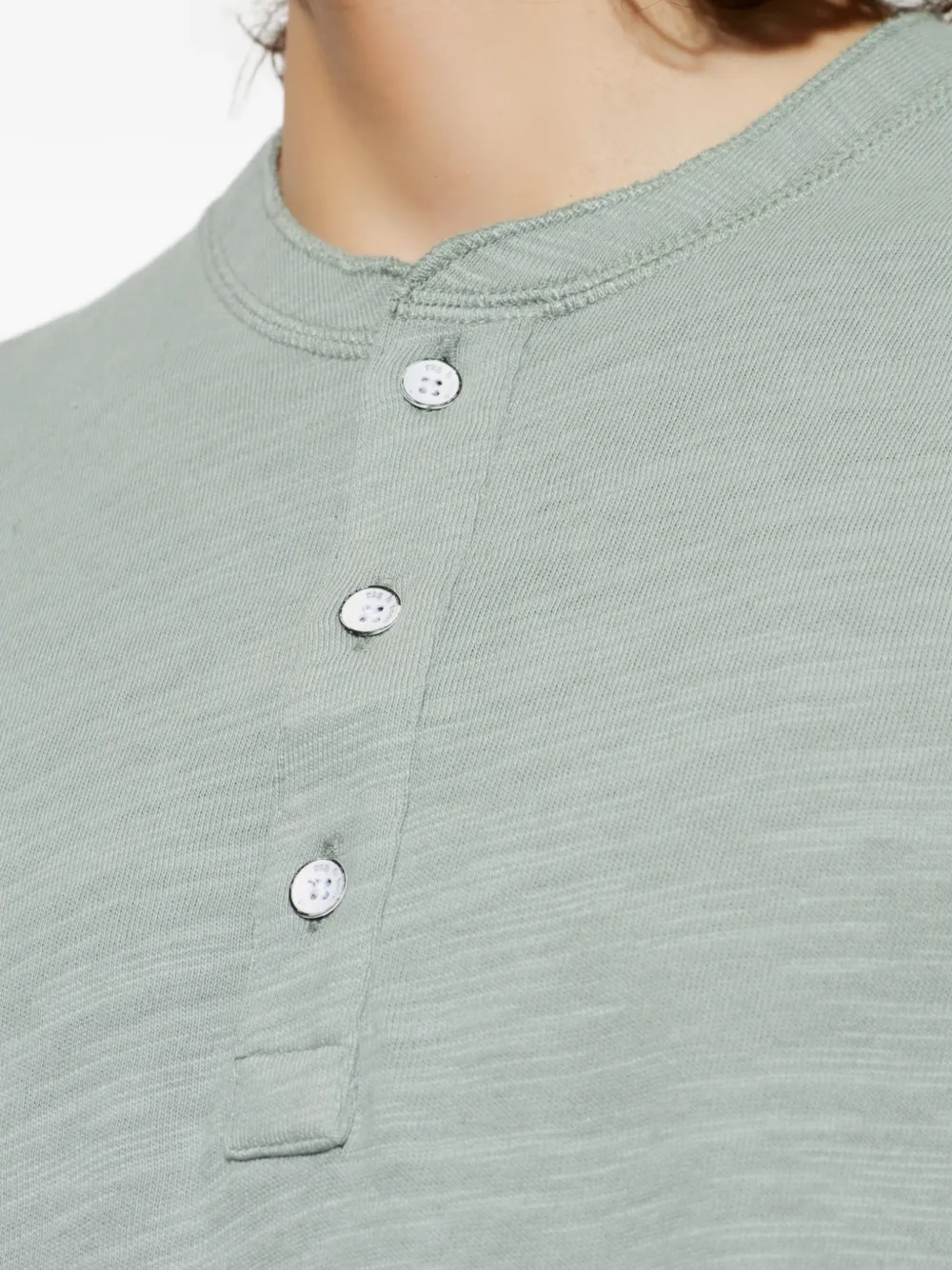 rag & bone T-shirt met knopen in de hals Groen