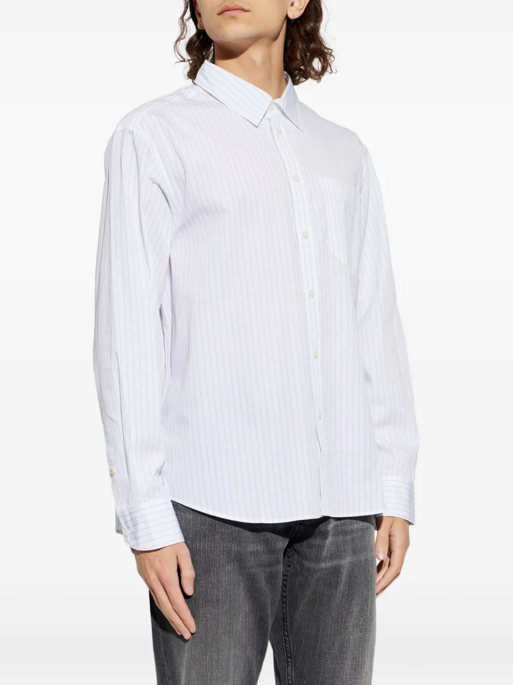  Rag & Bone Camisa A Rayas Verticales - Blanco 