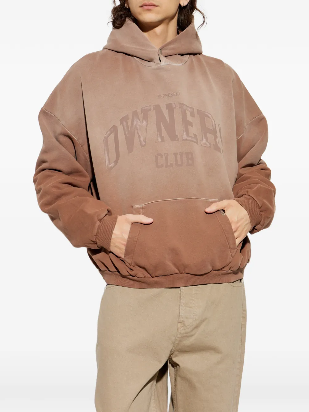 Represent Hoodie met logoprint Bruin