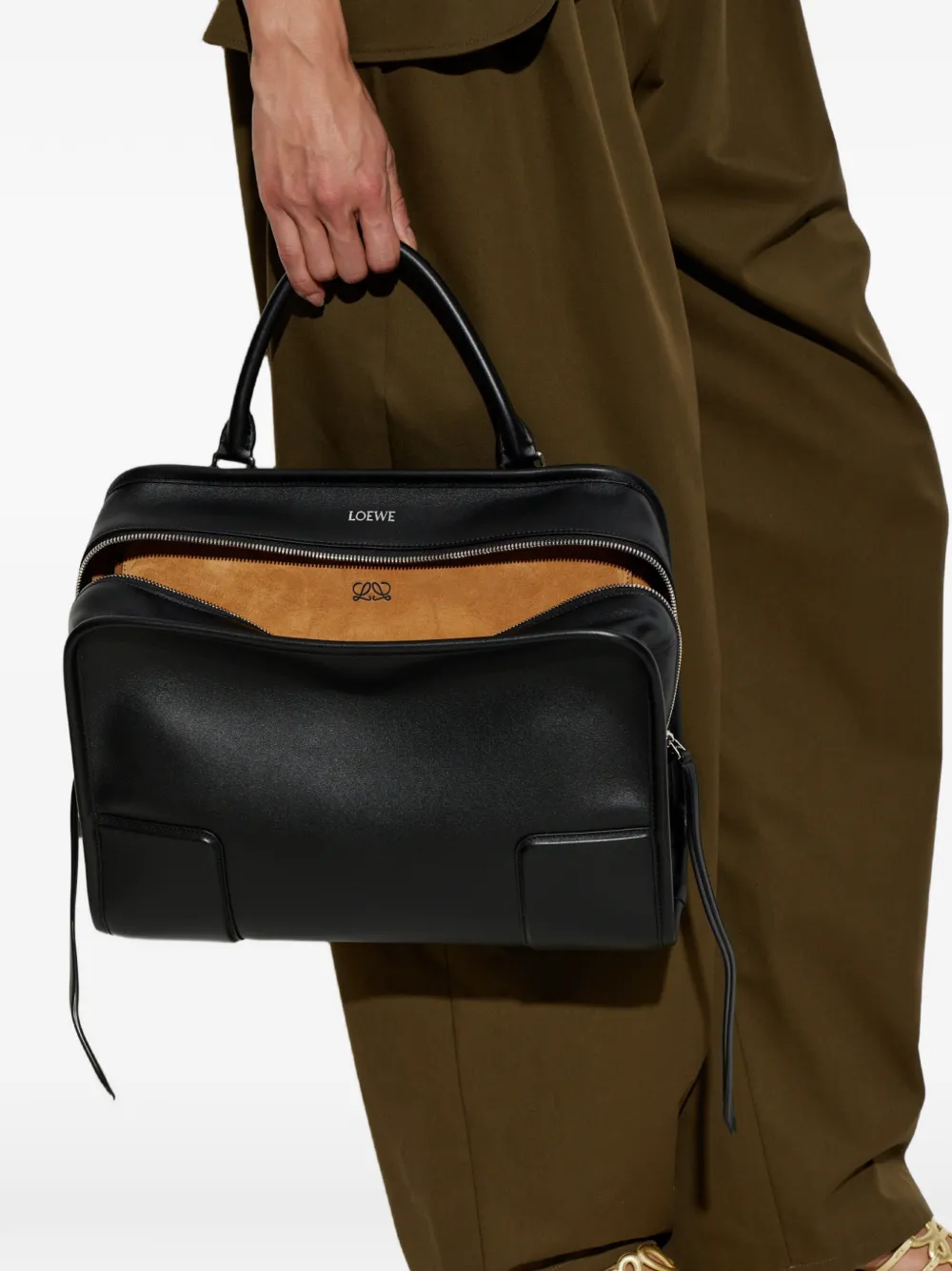 LOEWE Amazona logoprinten shopper Zwart