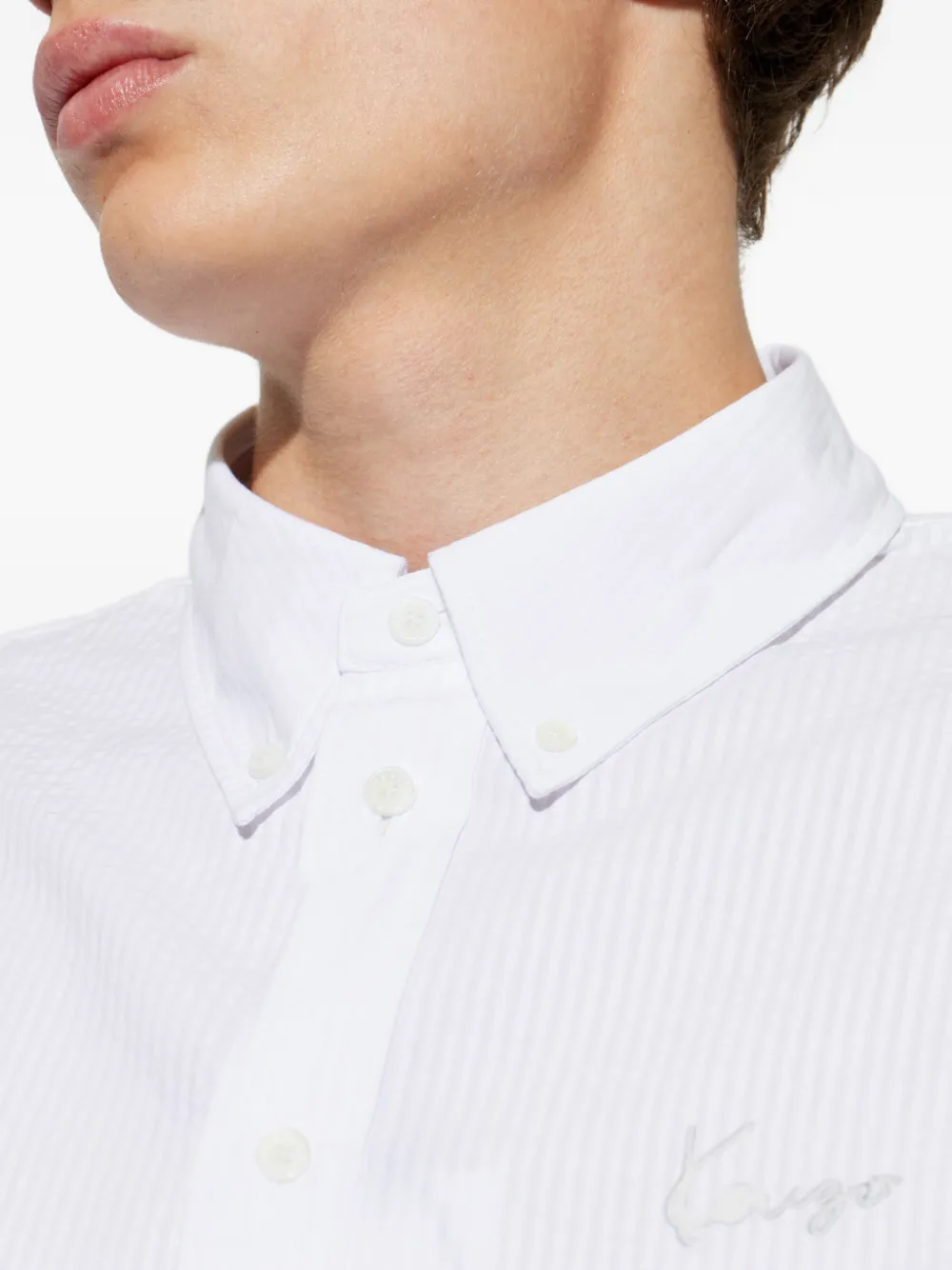 Kenzo Overhemd met geborduurd logo Wit