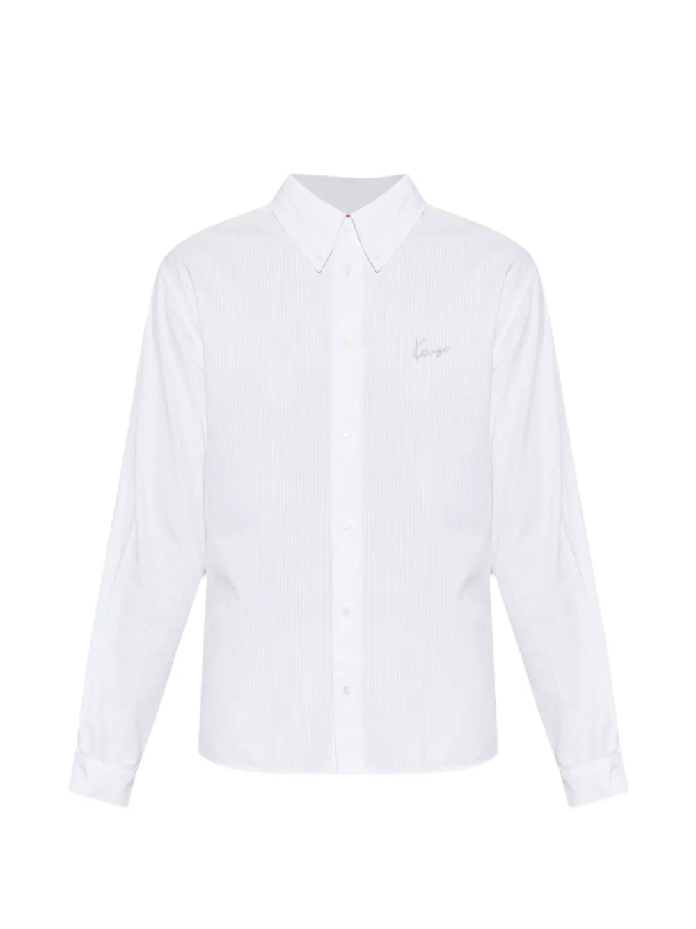 Kenzo logo-embroidered shirt - Bianco