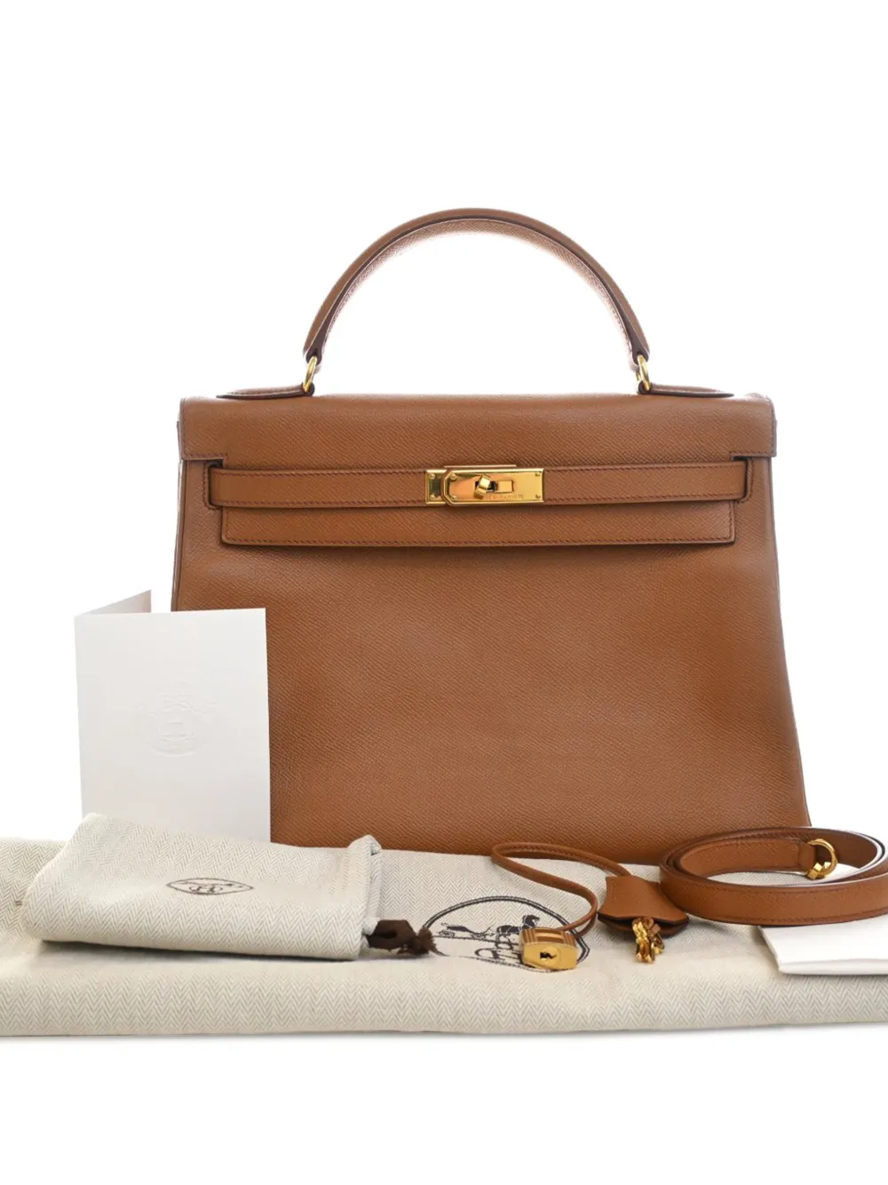Hermès Pre-Owned 1998 Epsom Kelly Retourne 32 Satchel | Brown