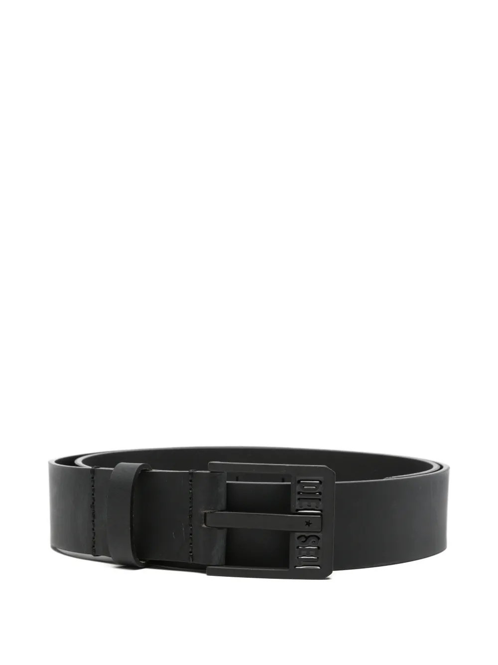 Diesel logo-buckle belt - Nero