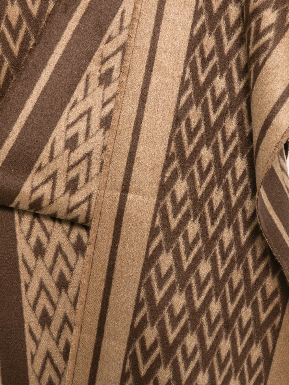 Valentino Garavani Sjaal met VLogo-print en franje Beige