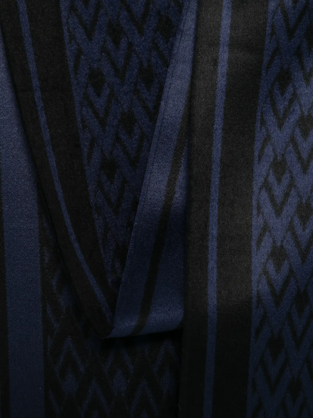 Valentino Garavani Sjaal met VLogo-print en franje Blauw