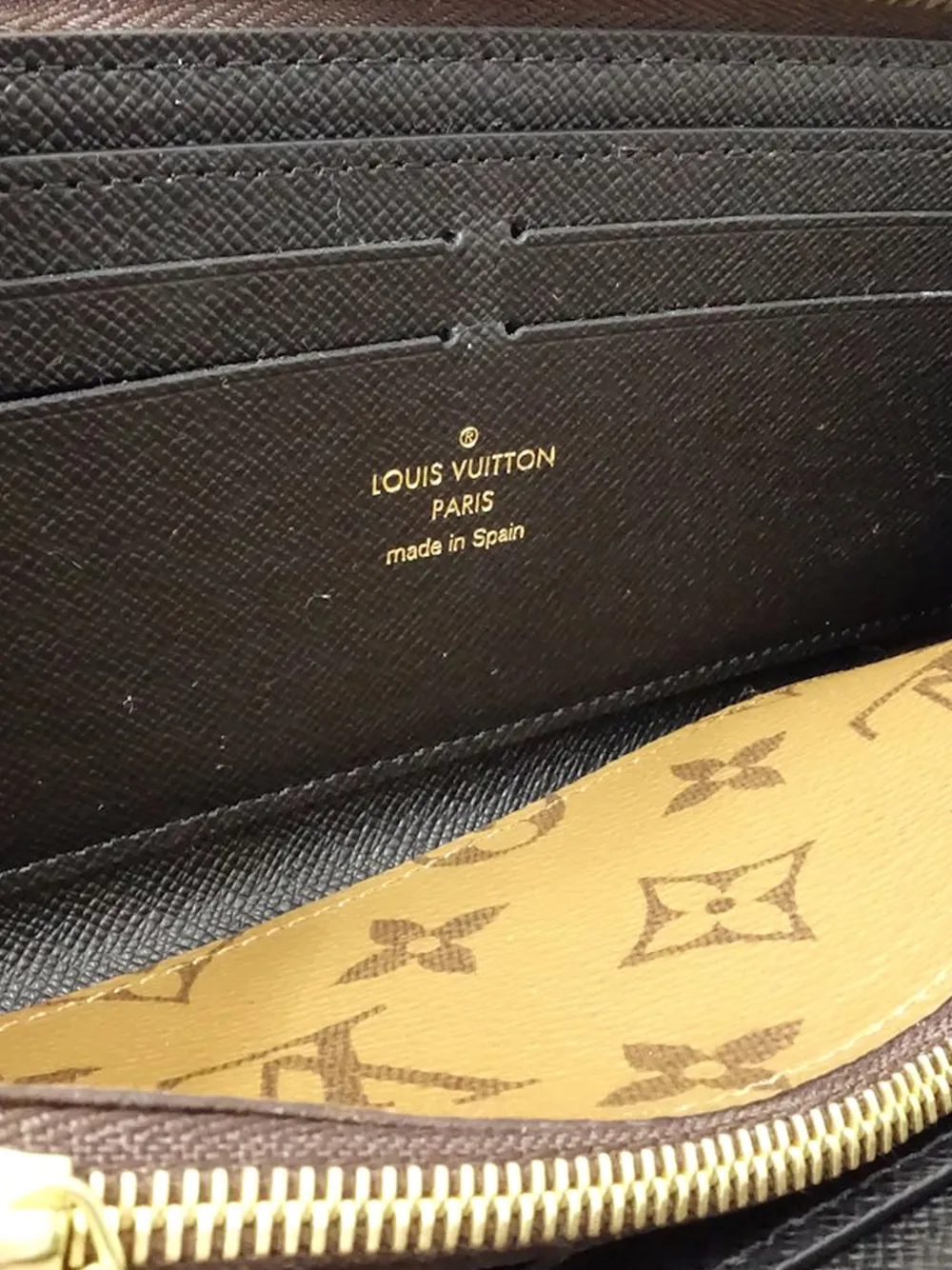  Louis Vuitton Pre-owned Cartera Larga De Piel Clemence Con Motivo Monogram Reverse 2021-2026 - Marrón 