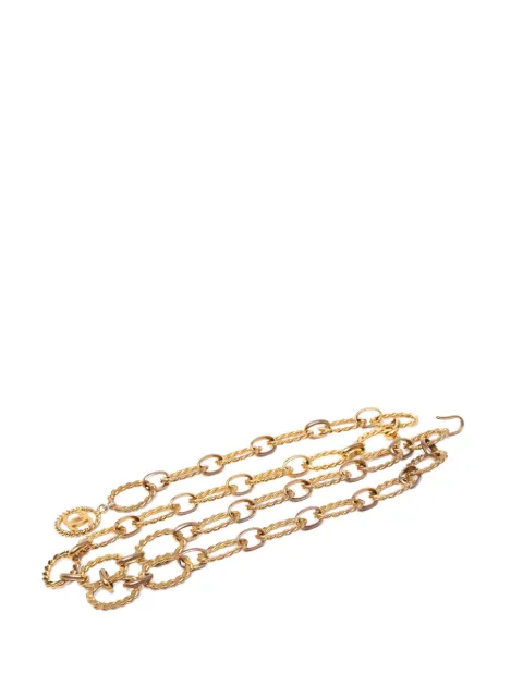 CHANEL Pre-Owned 1980-1990 Gold Plated CC Medallion Chain Link belt