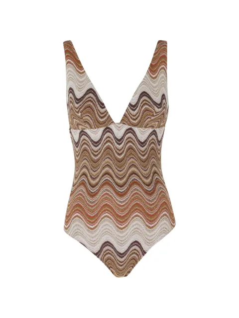 MC2 Saint Barth Mavi Rachel chevron swimsuit