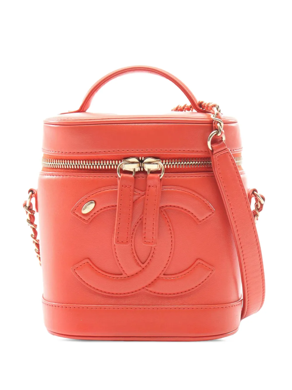 CHANEL Pre-Owned 2019 CC Lambskin Case vanity bag - Rot