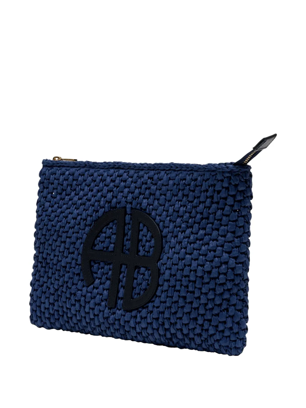 ANINE BING Rio clutch met logopatch Blauw