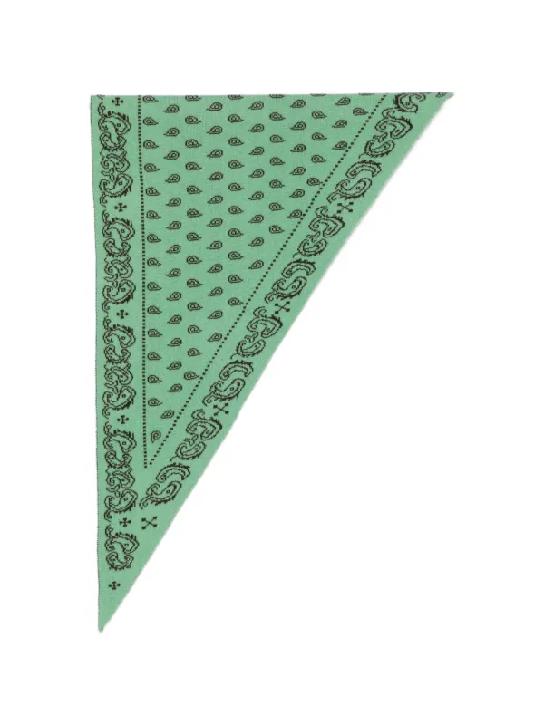 Guest In Residence The Wild Rag Paisley-print Triangular Scarf in Green