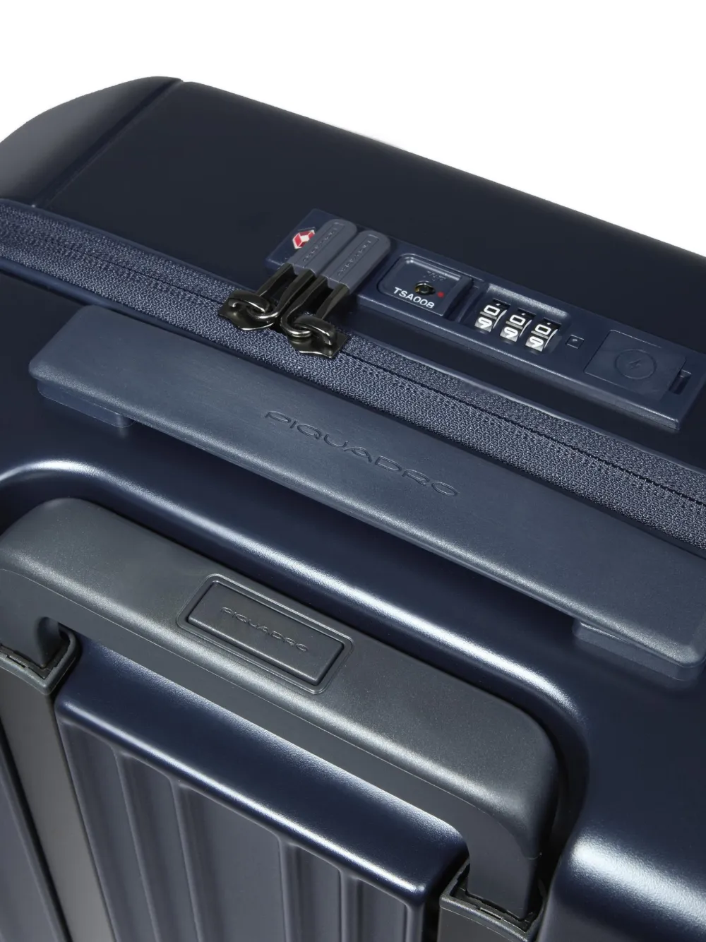 PIQUADRO Cabine koffer met logoplakkaat Blauw