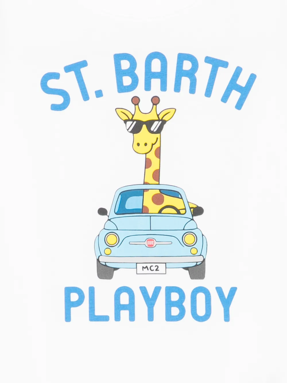 MC2 Saint Barth Kids x Fiat 500 Denver Jr T-shirt met korte mouwen Wit
