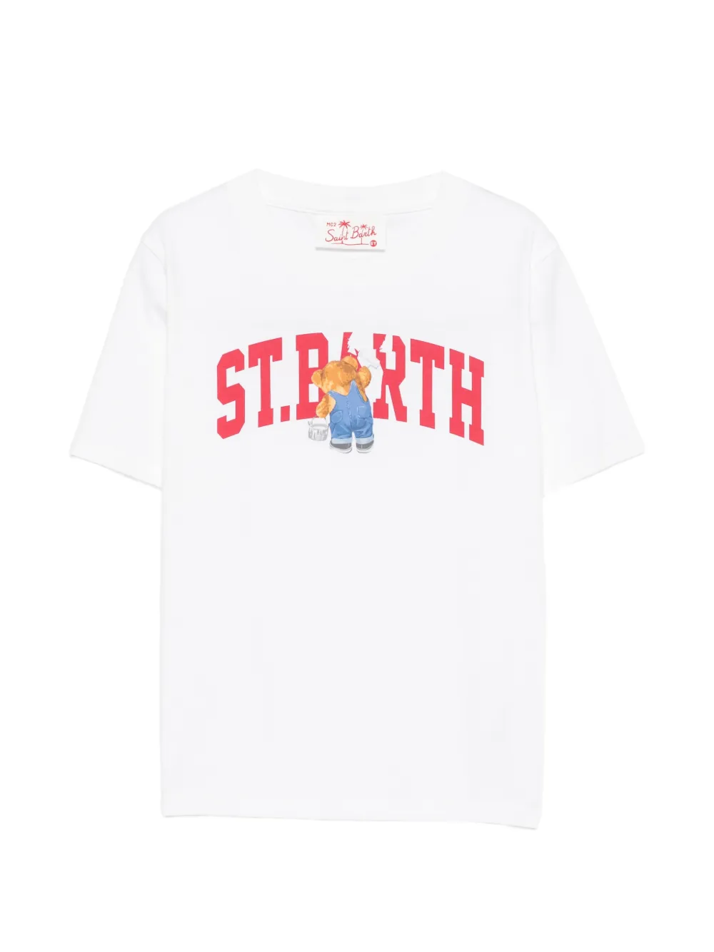 MC2 Saint Barth Kids Denver Jr T-shirt met logoprint Wit