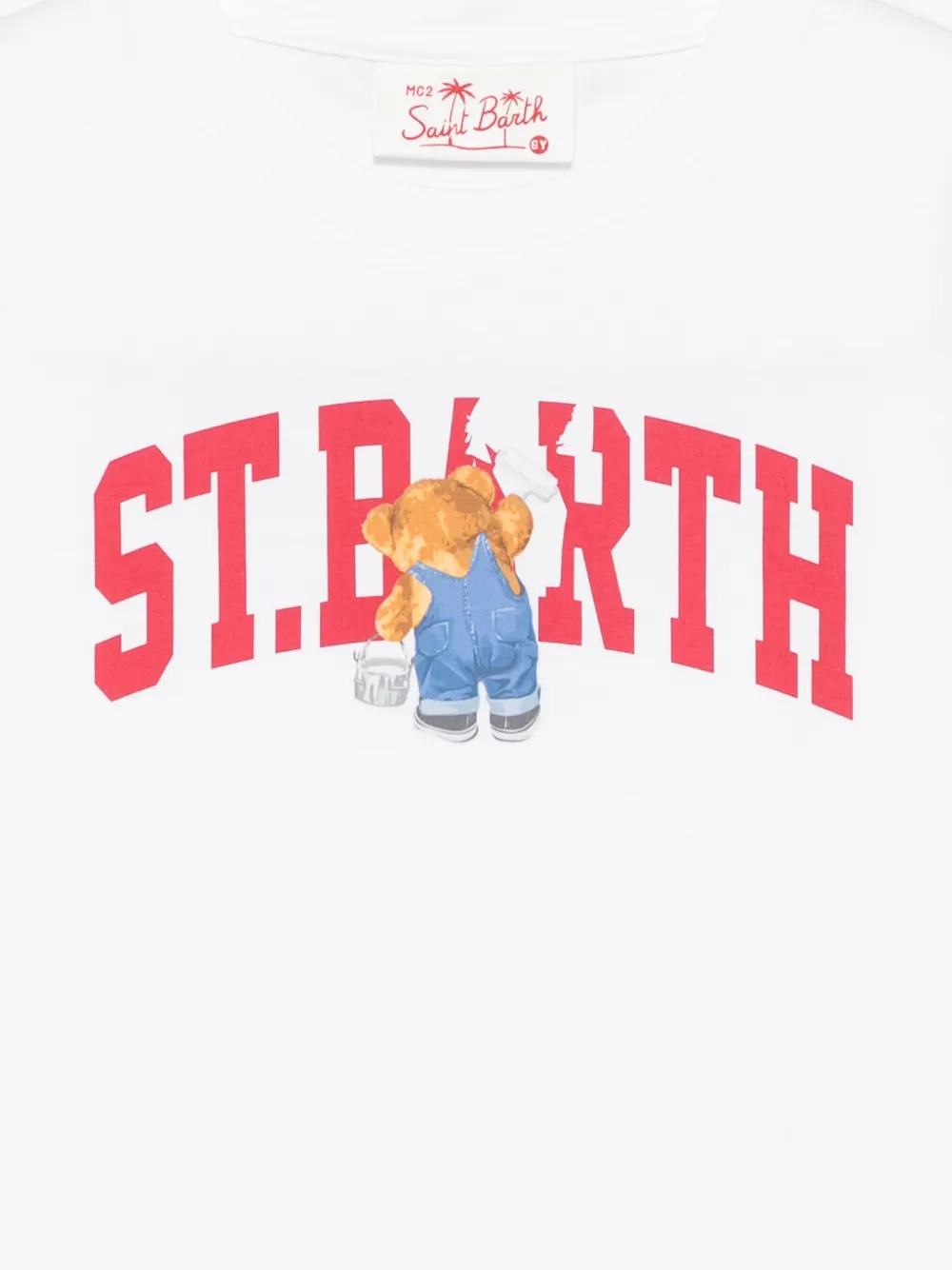MC2 Saint Barth Kids Denver Jr T-shirt met logoprint Wit