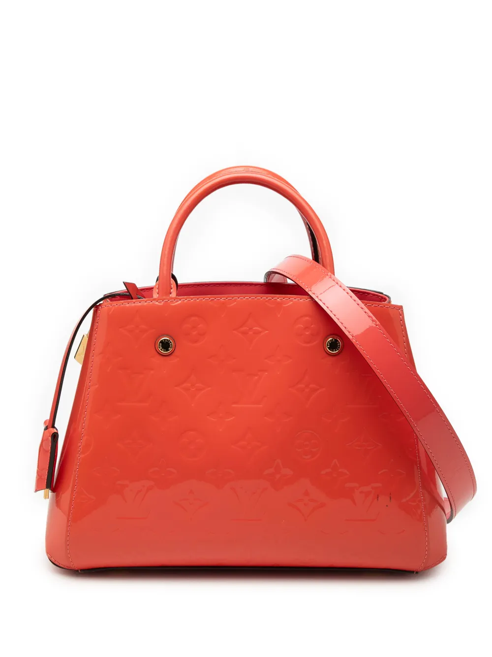 Louis Vuitton Pre-Owned 2015 Monogram Vernis Montaigne BB satchel - Arancione