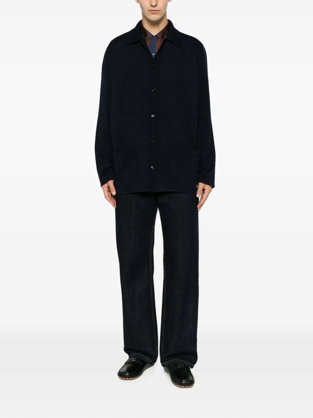 Valentino Garavani Vest met opgestikte zak met knopen Blauw