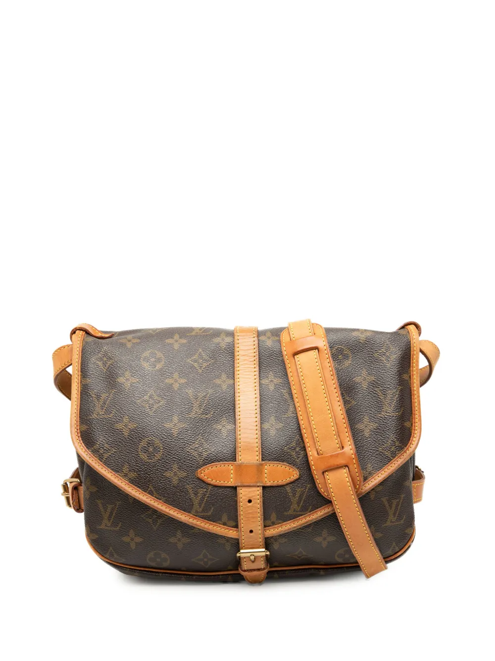 Louis Vuitton Pre-Owned 2001 Monogram Saumur 30 crossbody bag - Marrone
