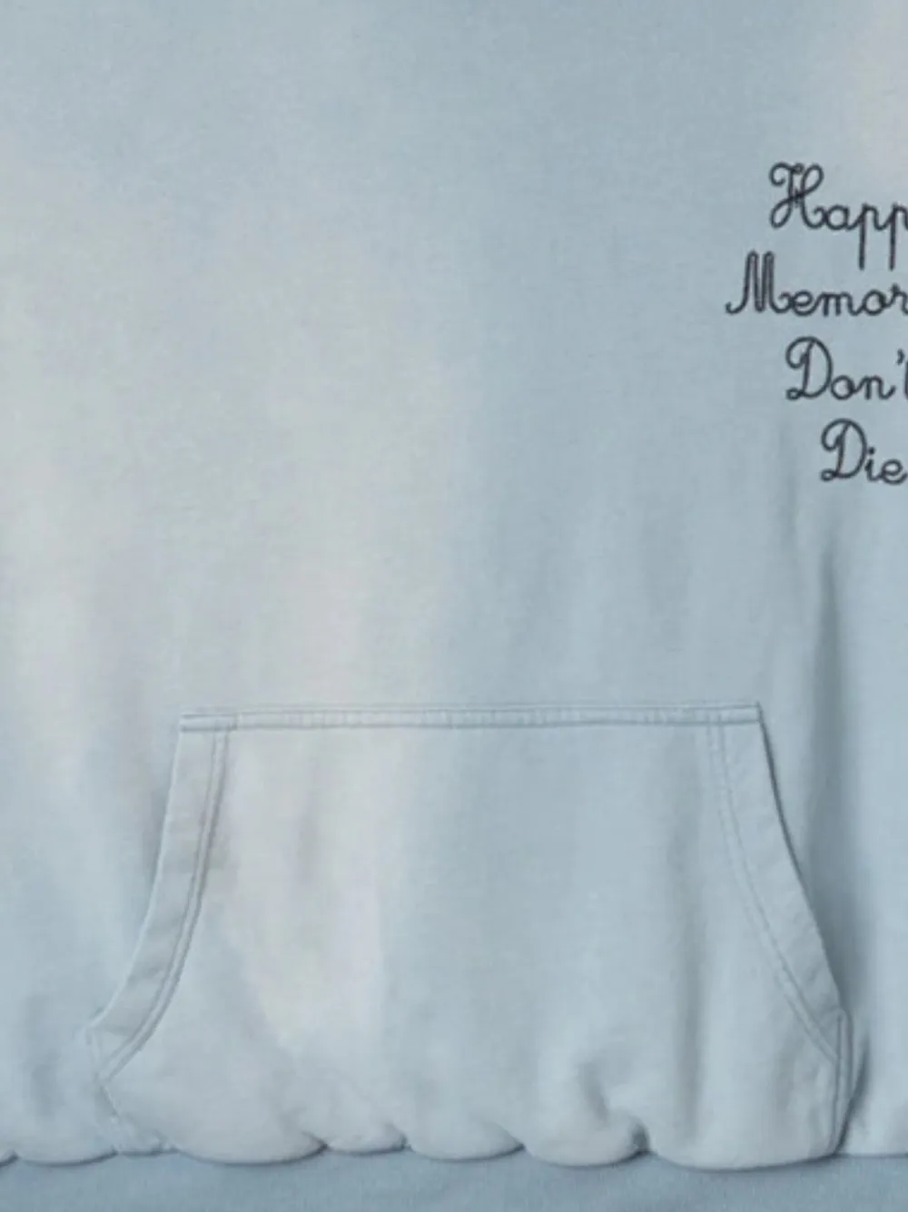 Happy Memories Don't Die 2-Ply hoodie met borduurwerk Blauw