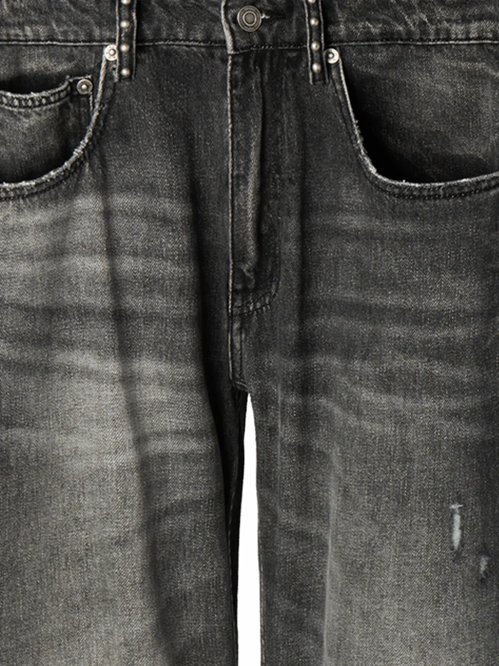  Vague Studios Buttoned Distressed Jeans - Gris 
