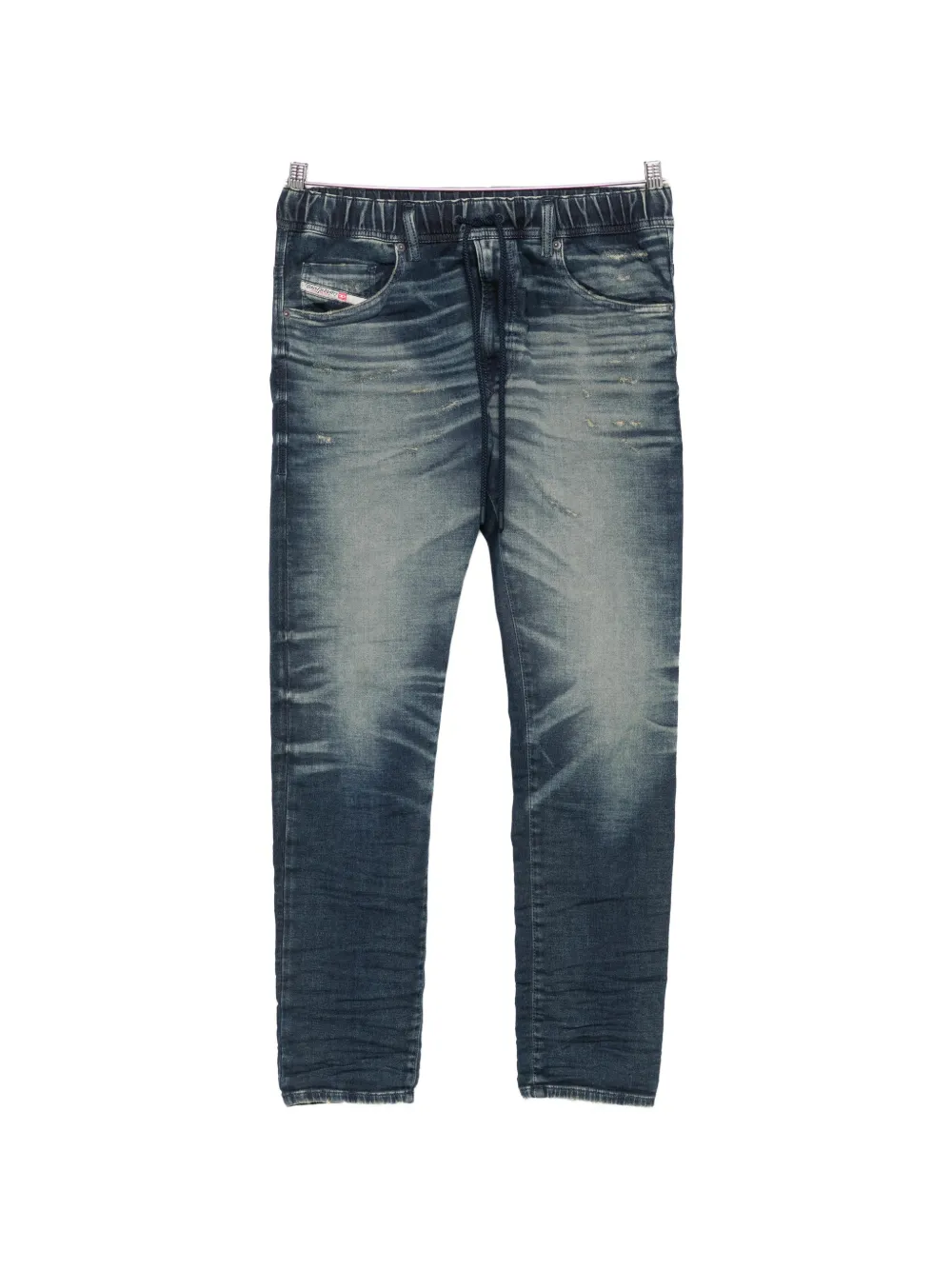 Diesel drawstring-waist distressed jeans - Blu