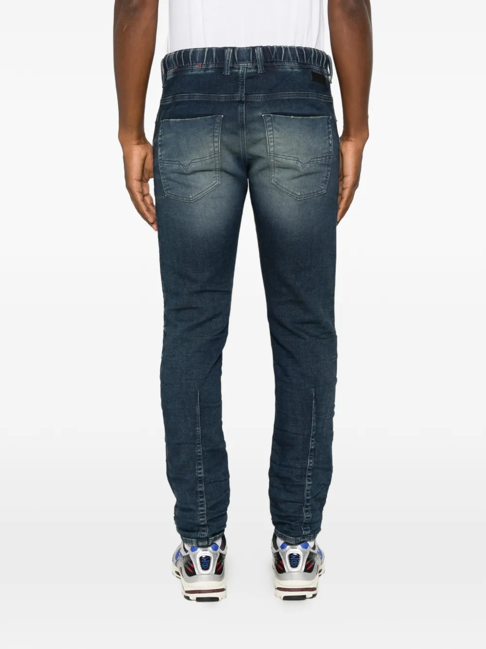 Diesel Gerafelde jeans met trekkoord Blauw