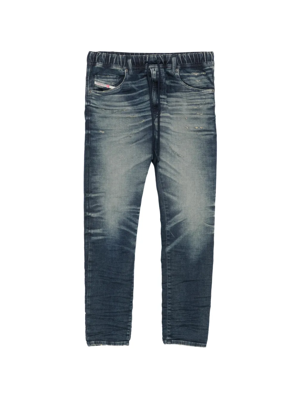 Diesel drawstring-waist distressed jeans - Blu