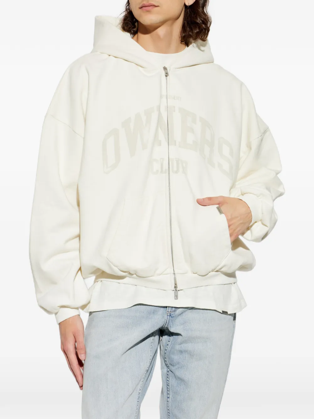 Represent Owners Club hoodie met rits Beige