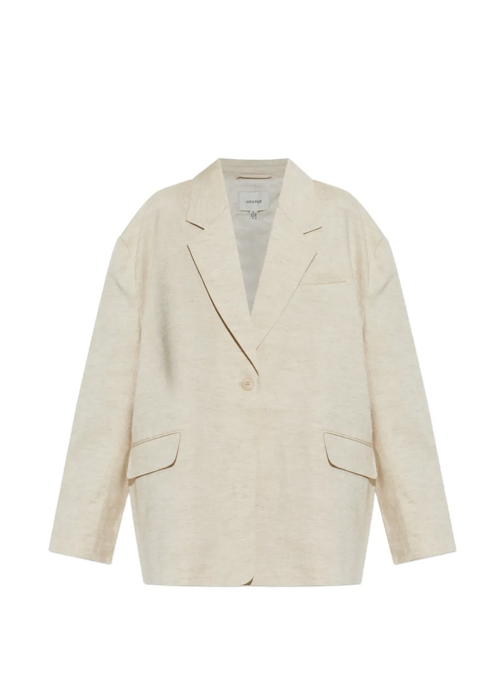 Gestuz Gzriava Notch-lapel Blazer In Neutral