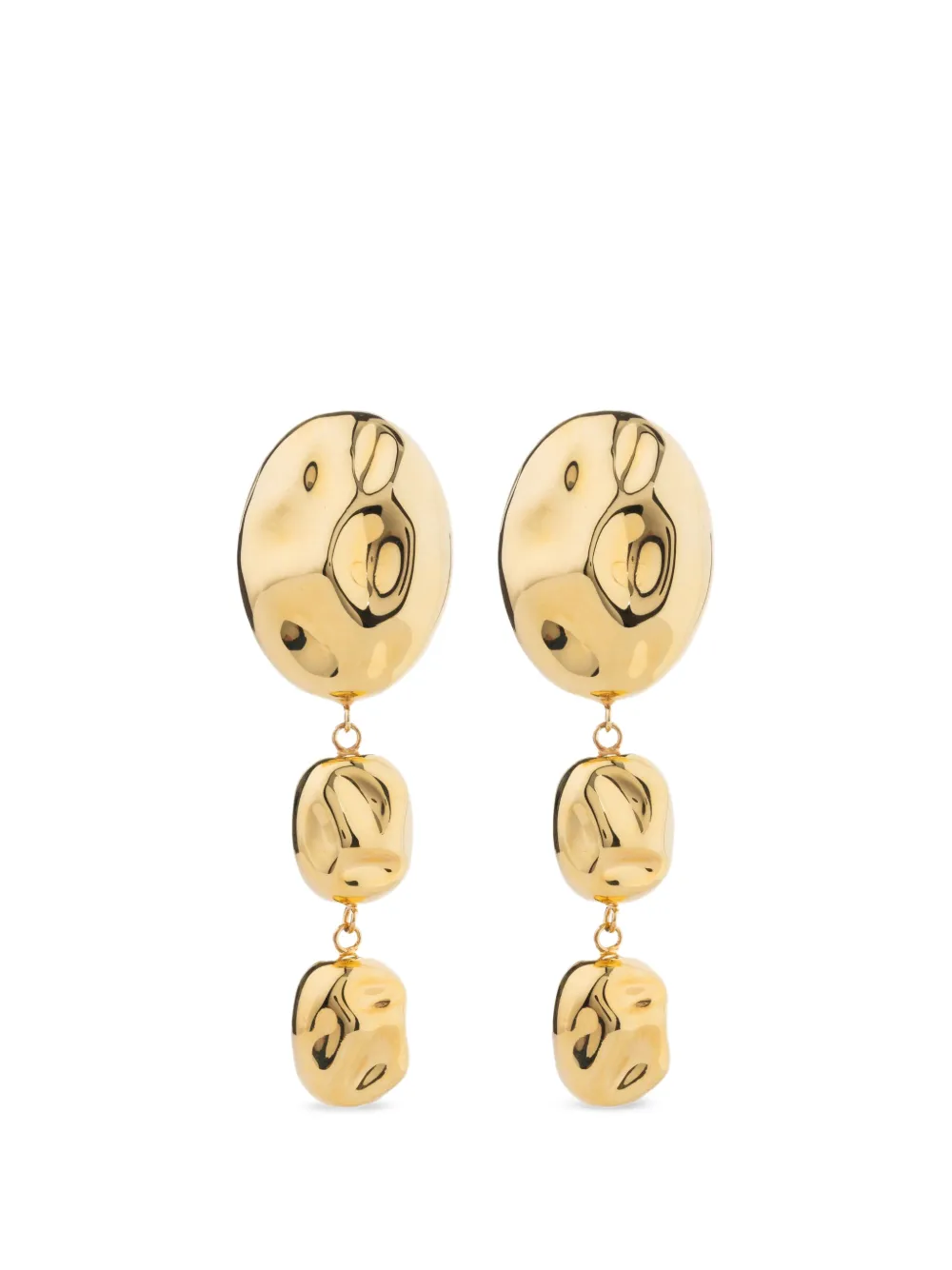 Federica Tosi hammered drop earrings - Oro