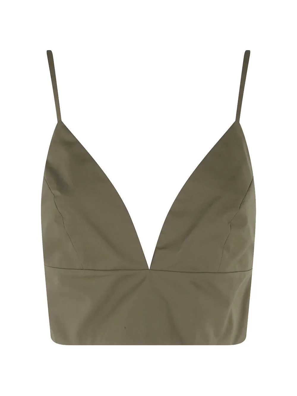 Federica Tosi V-neck cropped top - Verde