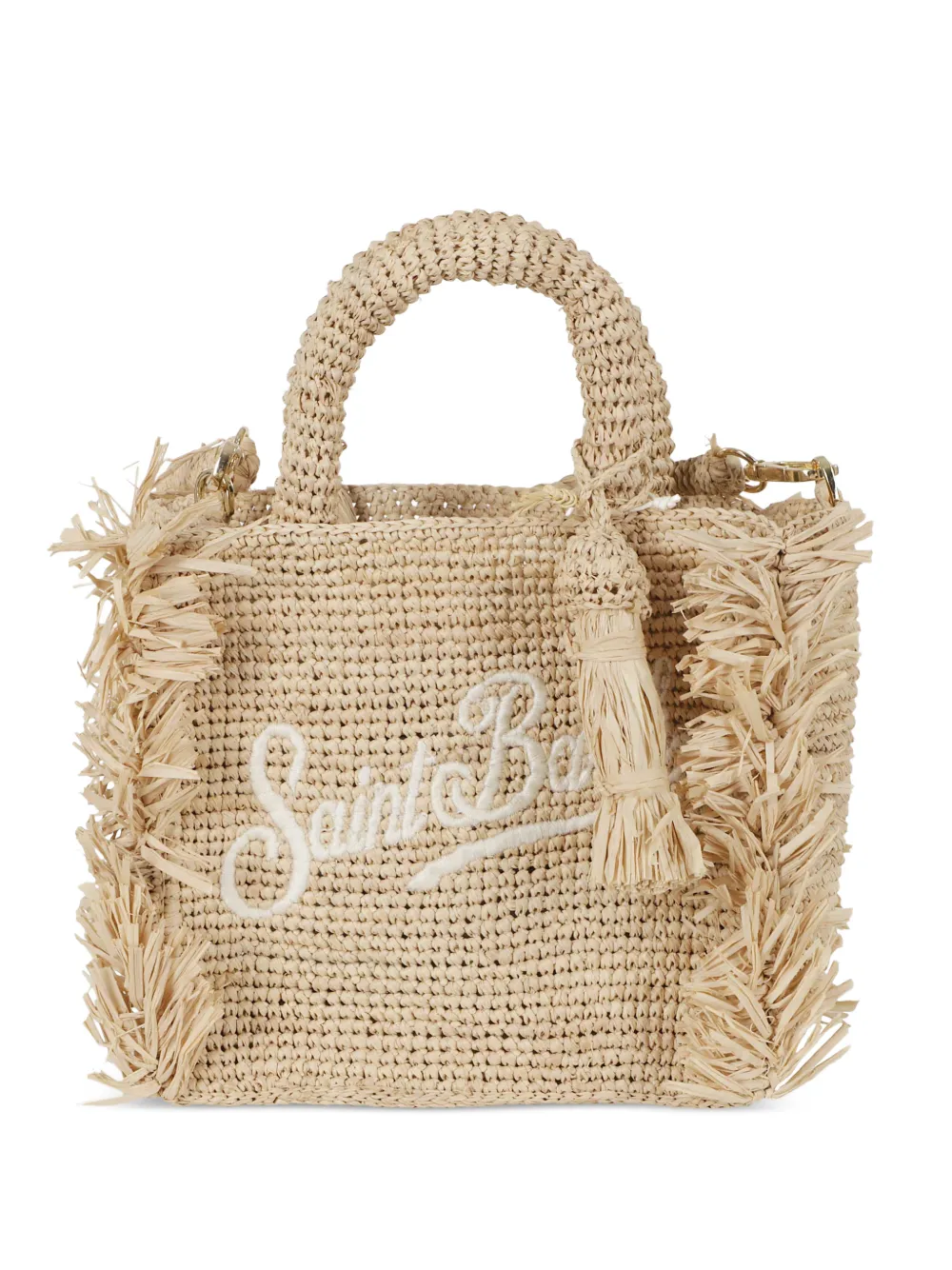 MC2 Saint Barth Mini Vanity Fringed Raffia Tote Bag | Toni Neutri ...