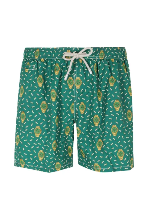 MC2 Saint Barth Lighting Micro watch-print swim shorts