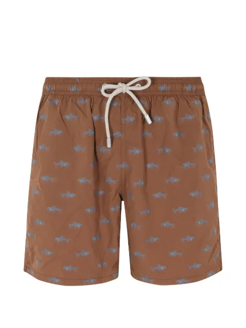 MC2 Saint Barth Patmos The Riviera shark-jacquard swim shorts