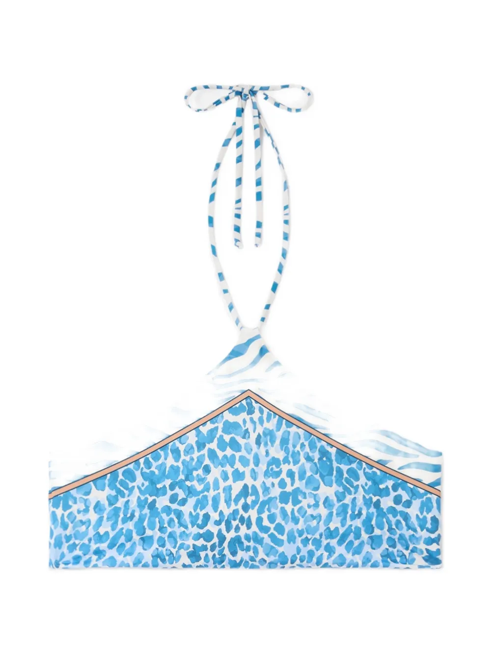 MC2 Saint Barth Nairobi bikinitop met dierenprint Blauw