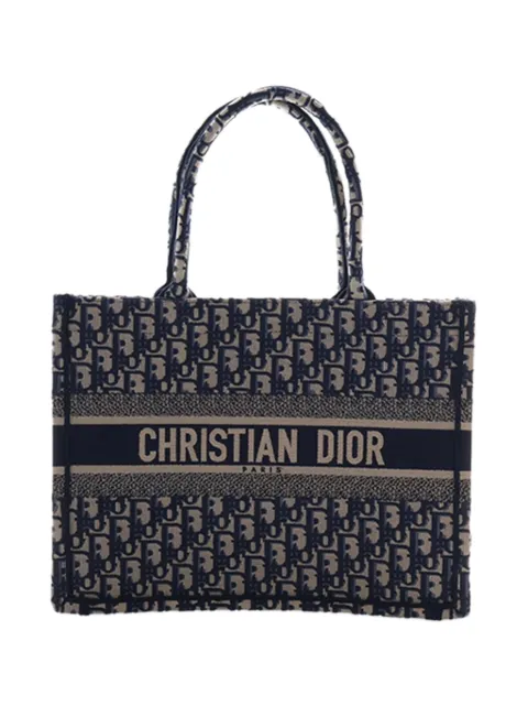 Christian Dior Pre-Owned 2024 Medium Oblique Embroidered Canvas Book tote bag