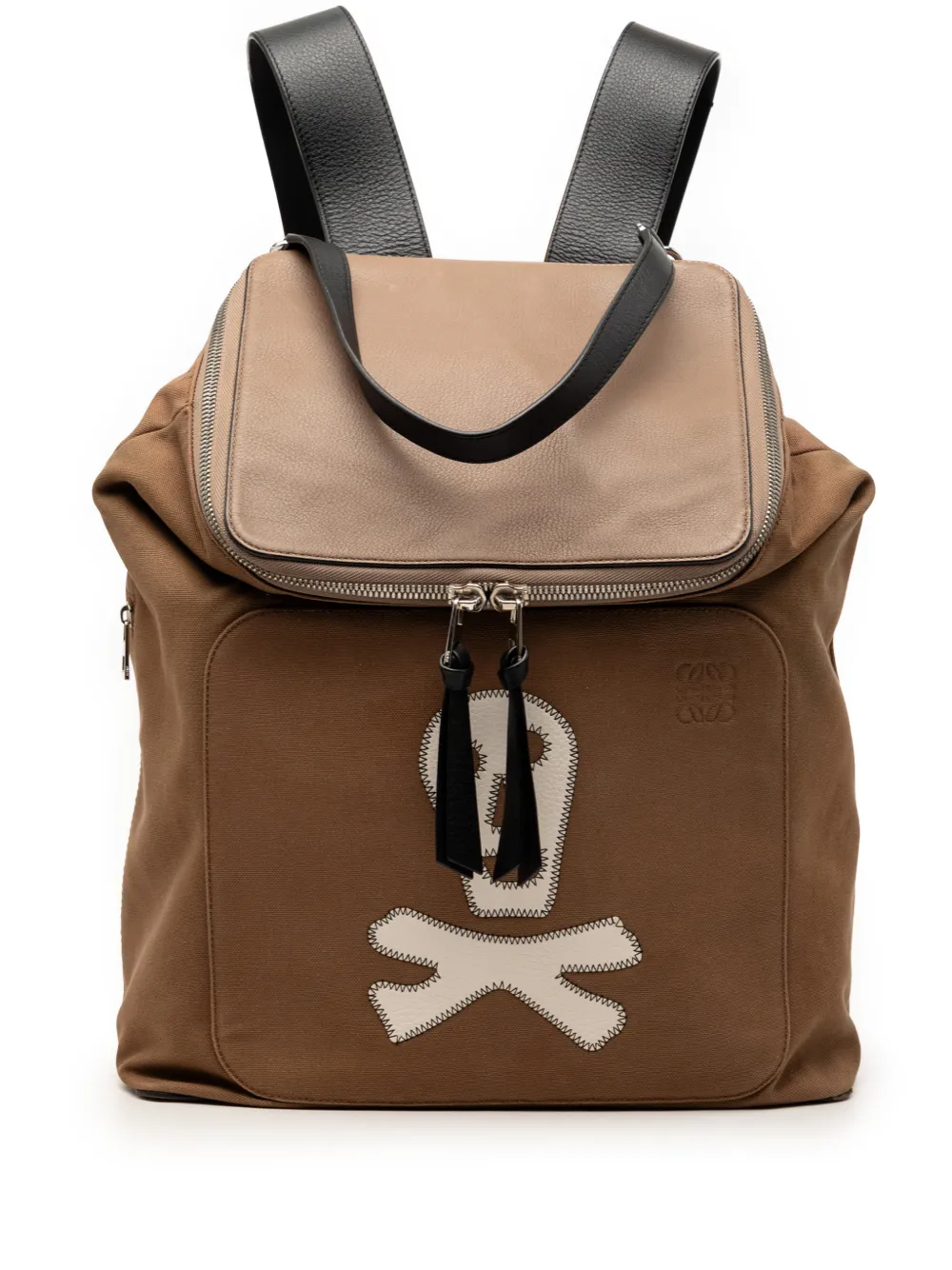 Loewe Pre-Owned 2017 Large Canvas Skull Goya backpack - Brown