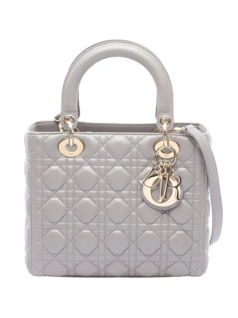 Christian Dior Pre-Owned 2010-2026 Medium Lambskin Cannage Lady Dior satchel