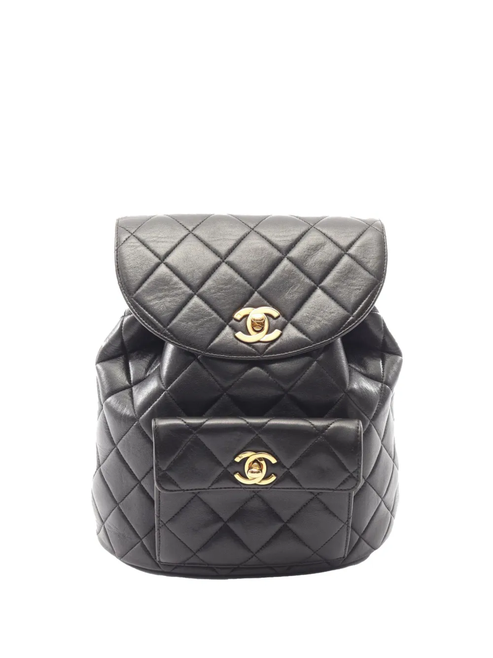 CHANEL Pre-Owned 1994-1996 Medium quilted Lambskin Duma backpack - Black