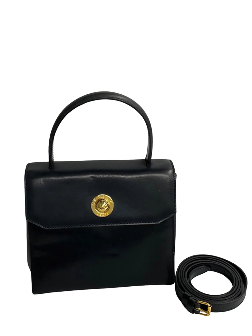 Celine Pre-Owned 20th Century Calfskin Star Ball Top Handle Bag satchel - Nero