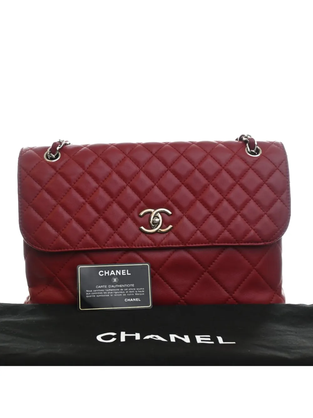  Chanel Pre-owned Sac Porté épaule Cc En Cuir De Veau Matelassé In The Business Flap (2013-2014) - Rouge 